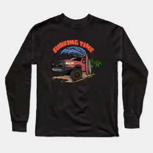 4Runner Toyota Surfing Time Holiday - Pink Long Sleeve T-Shirt